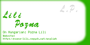 lili pozna business card